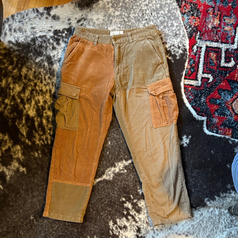 Men's Sun and Stone Corduroy Cargo Pants - Tan